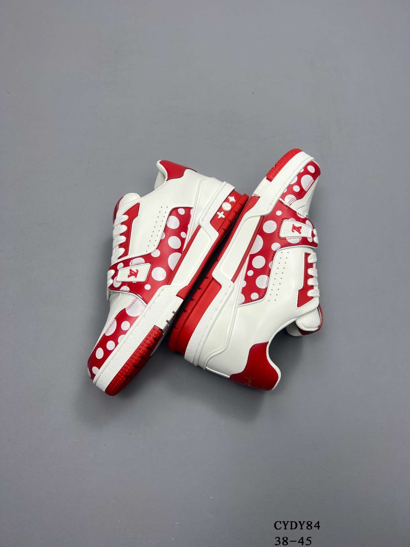 KICKWHO Louis Vuitton Trainer Sneakers Low White Red CYDY84 - Image 7