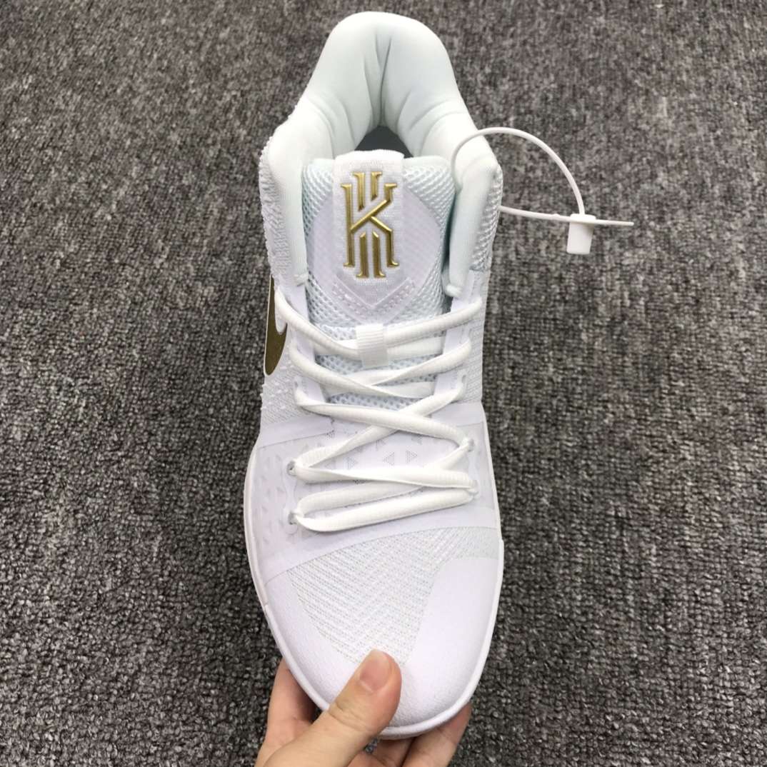 Kickswho Nike Kyrie 3 Finals Gold White Sneakers - Image 2