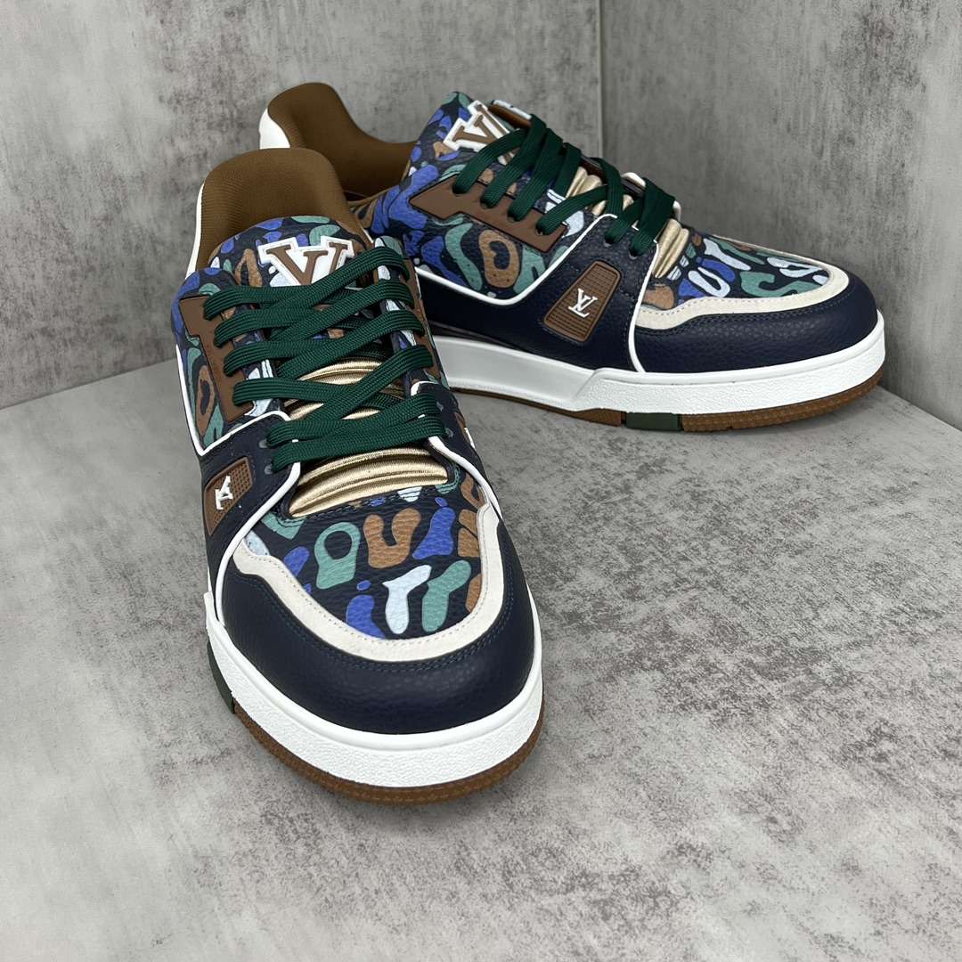 KICKWHO Louis Vuitton Trainer Sneakers Black Brown - Image 2