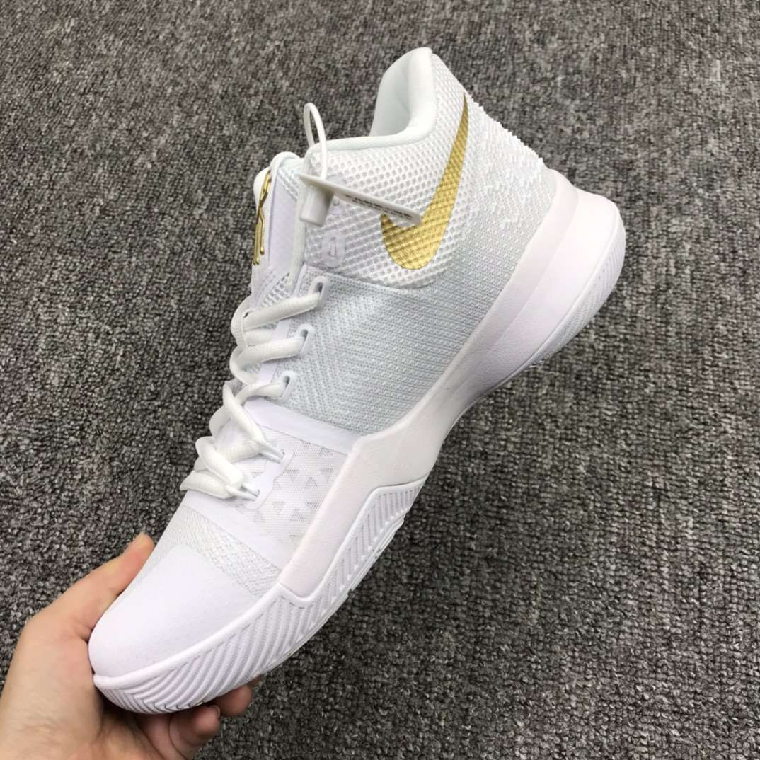 Kickswho Nike Kyrie 3 Finals Gold White Sneakers - Image 3