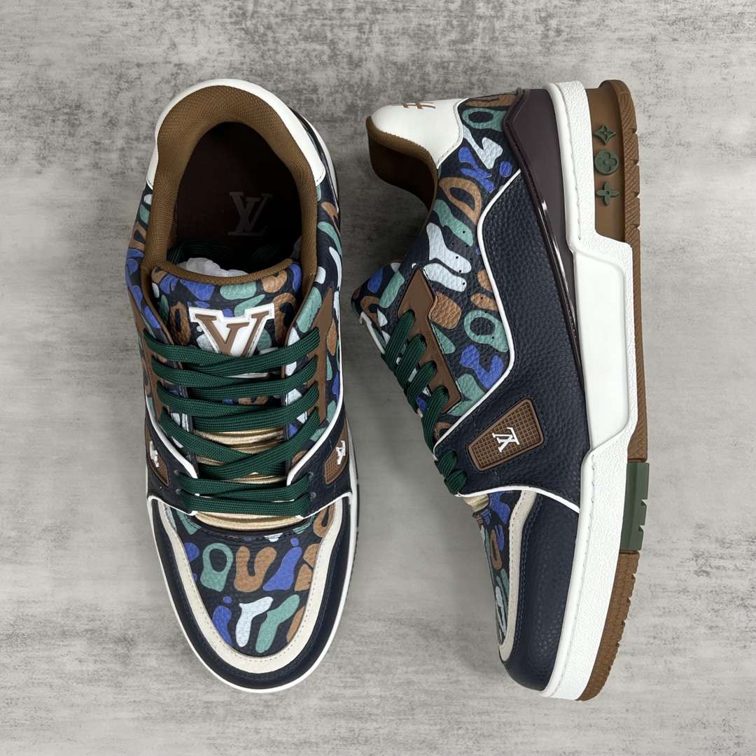 KICKWHO Louis Vuitton Trainer Sneakers Black Brown - Image 3