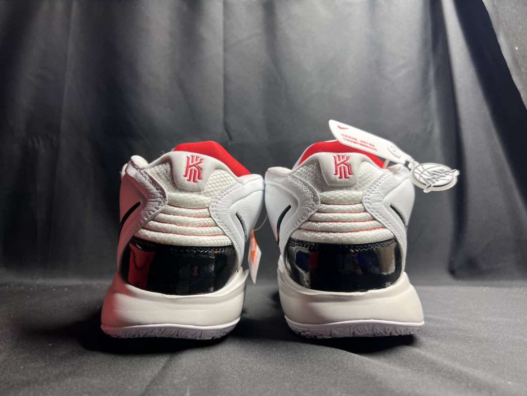 Kickswho Nike Kyrie Infinity 8 EP "Man Machine" White Black Sneakers - Image 3