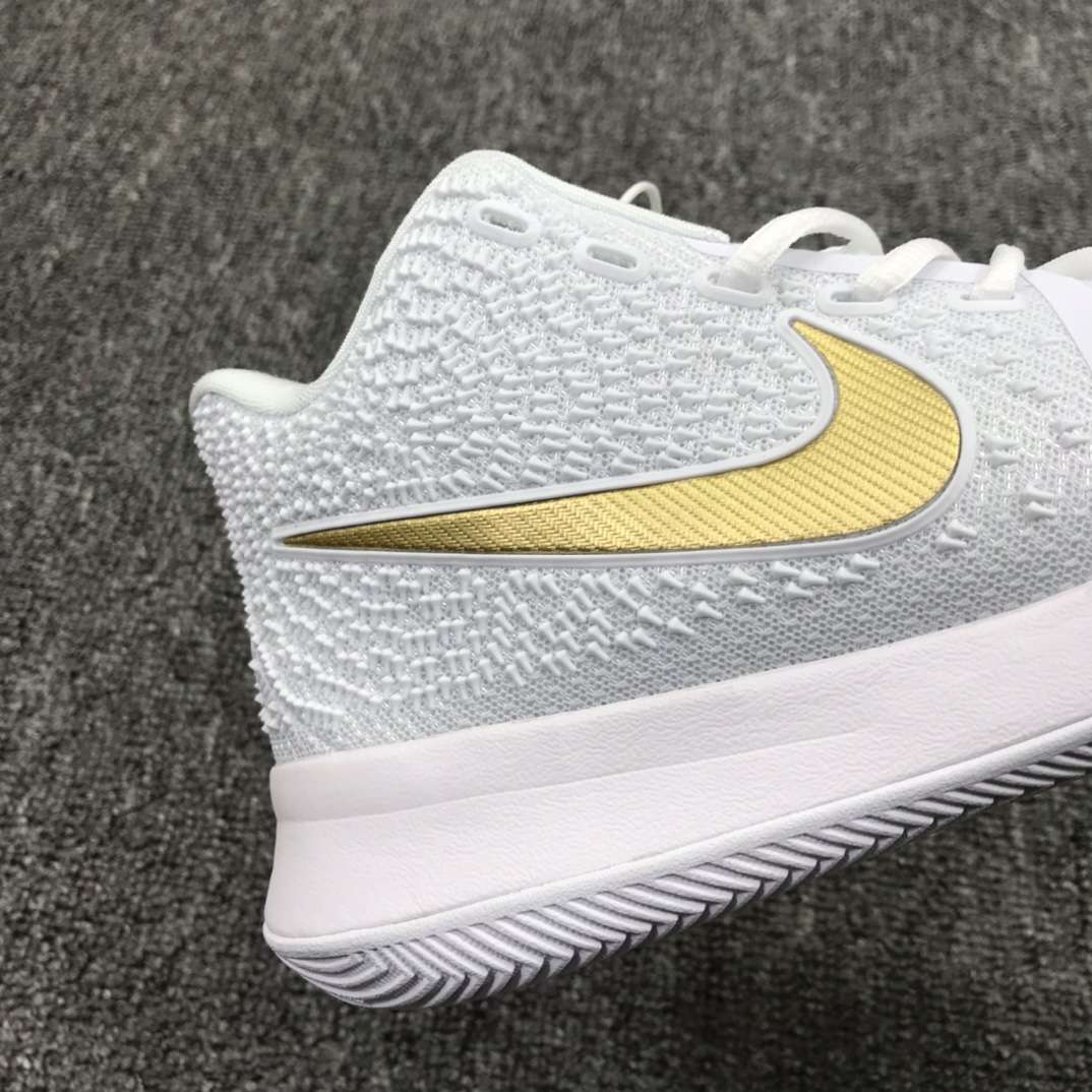 Kickswho Nike Kyrie 3 Finals Gold White Sneakers - Image 4