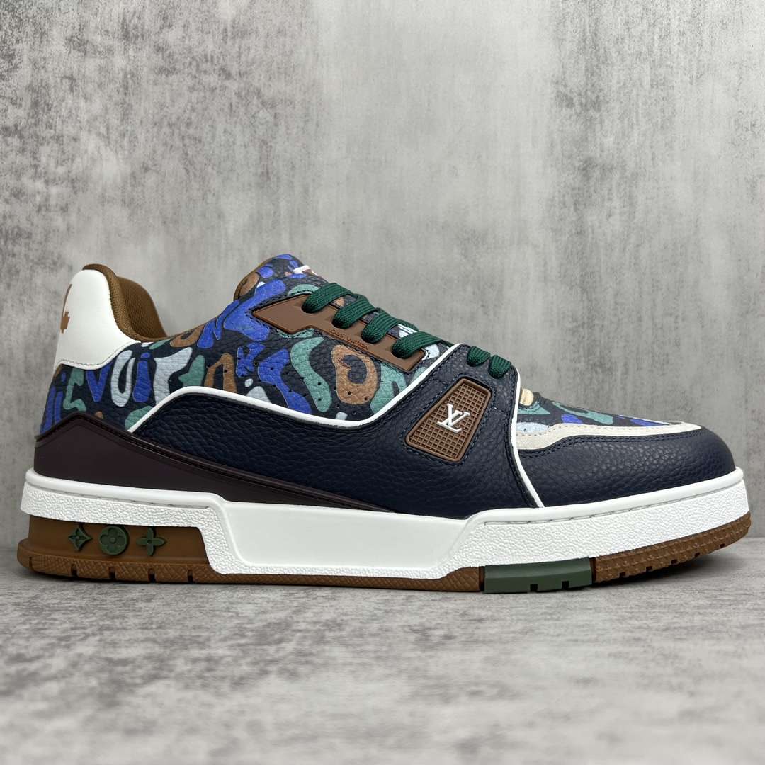 KICKWHO Louis Vuitton Trainer Sneakers Black Brown - Image 6