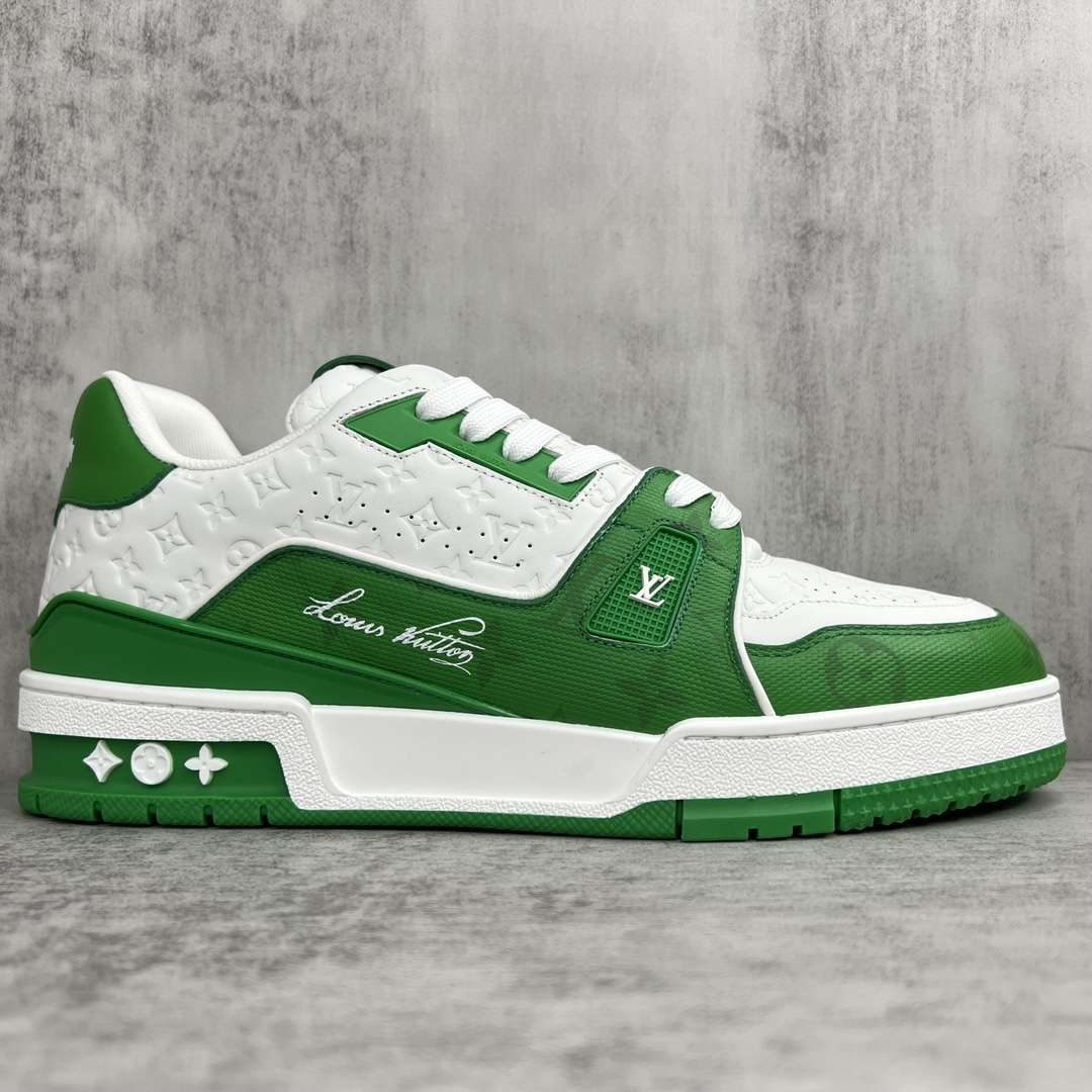 KICKWHO Louis Vuitton Trainer Sneakers Green White - Image 6