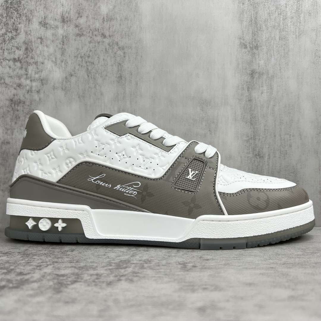 KICKWHO Louis Vuitton Trainer Sneakers Grey White - Image 6