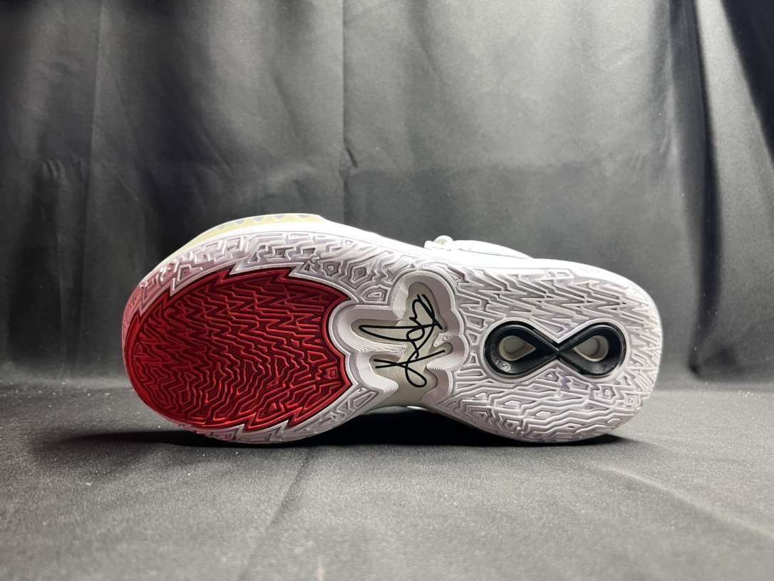 Kickswho Nike Kyrie Infinity 8 EP "Man Machine" White Black Sneakers - Image 6