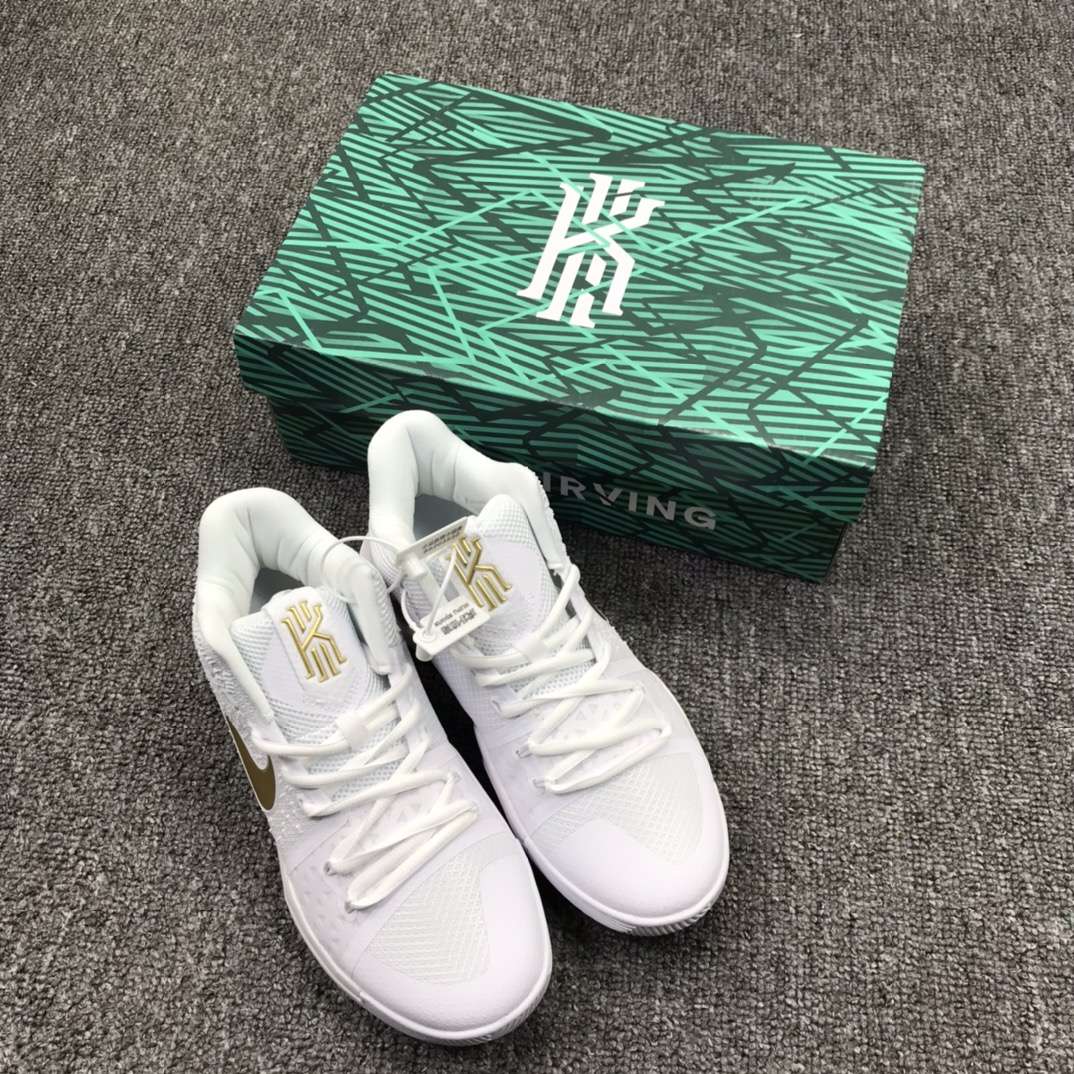 Kickswho Nike Kyrie 3 Finals Gold White Sneakers - Image 7