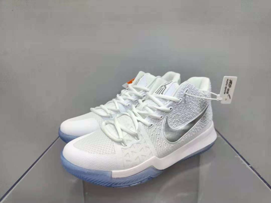 Kickswho Nike Kyrie 3 "White Chrome" Sneakers - Image 8