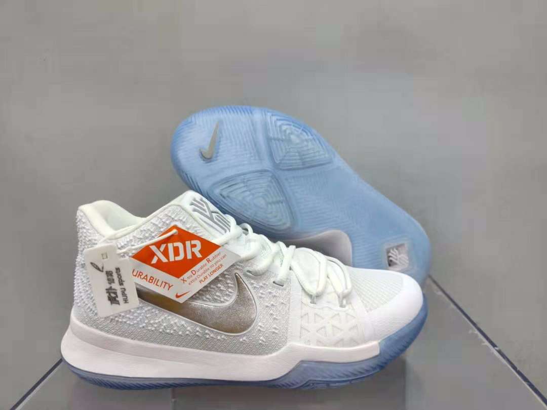 Kickswho Nike Kyrie 3 "White Chrome" Sneakers - Image 9