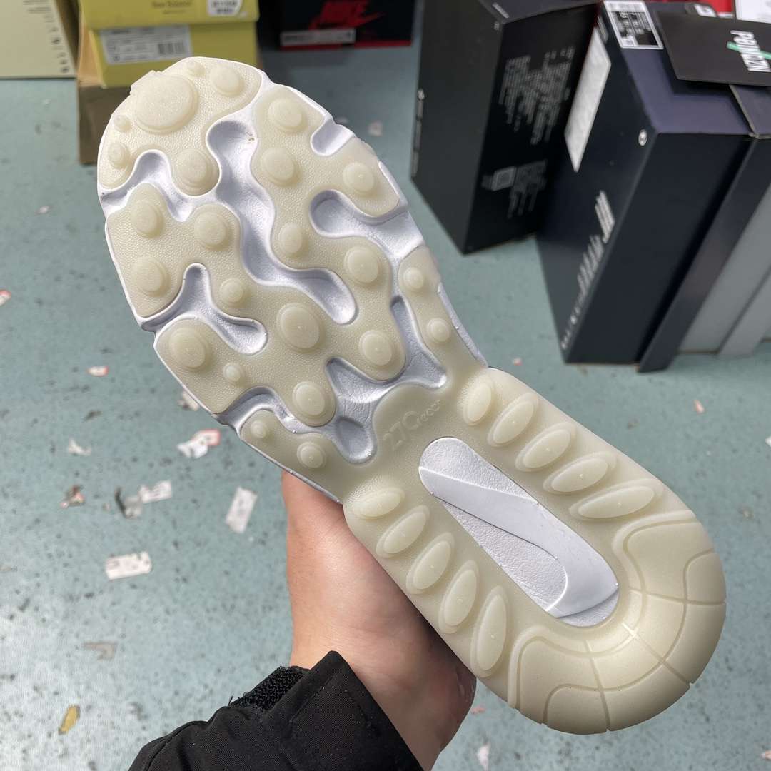 KICKWHO React Air Max 270 React White Pure Platinum - Image 7
