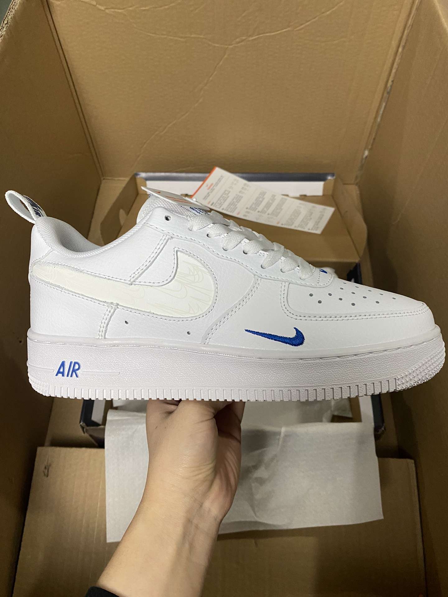 Kickswho Nike Air Force 1 '07 'Reflective Swoosh FB8971-100