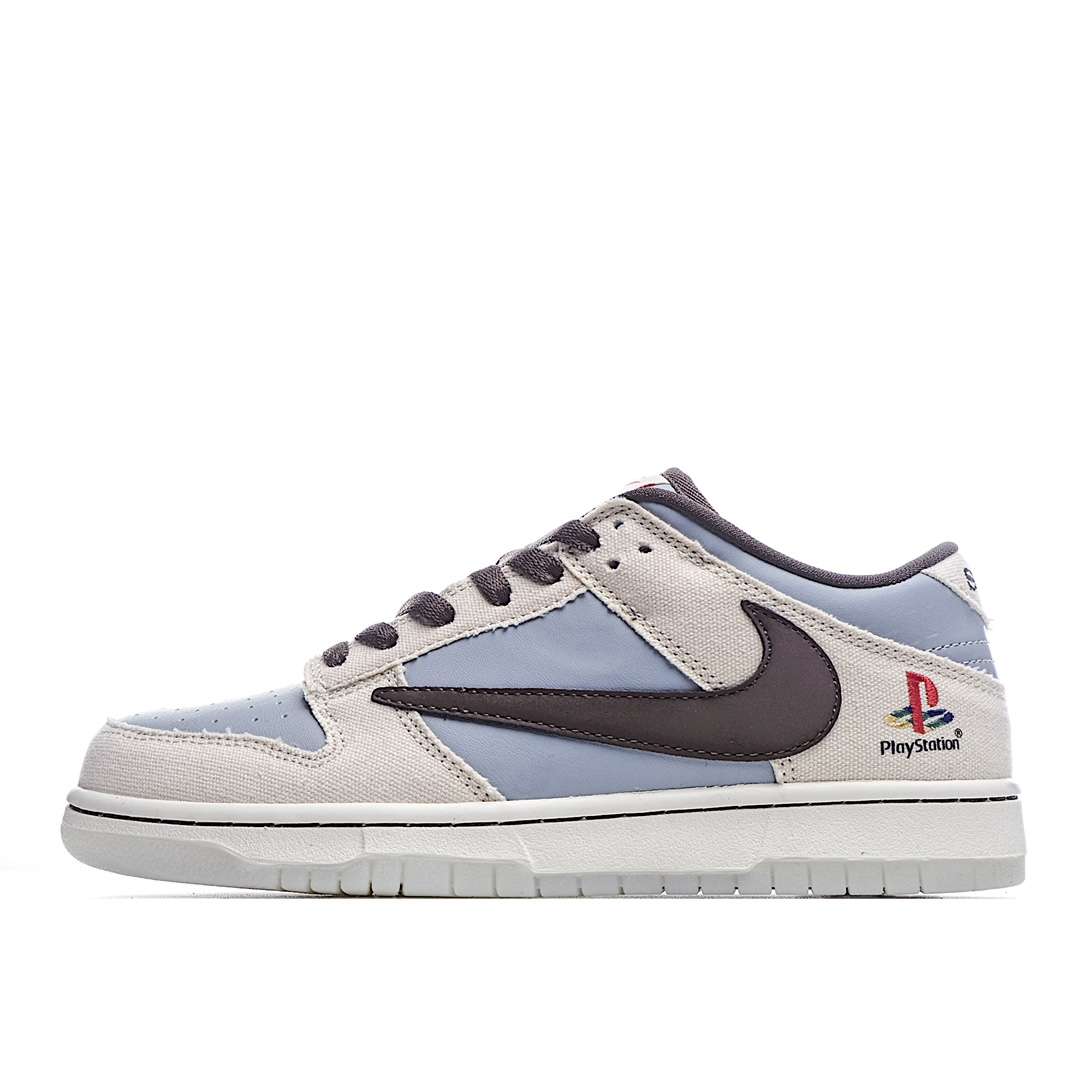 KICKWHO Travis Scott x Playstation x Nike SB Dunk Low TS CU1726-400 Grey Blue