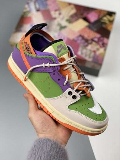 Kickswho Nike SB Dunk Low Orange Purple Green Multi-Color BQ6817-038