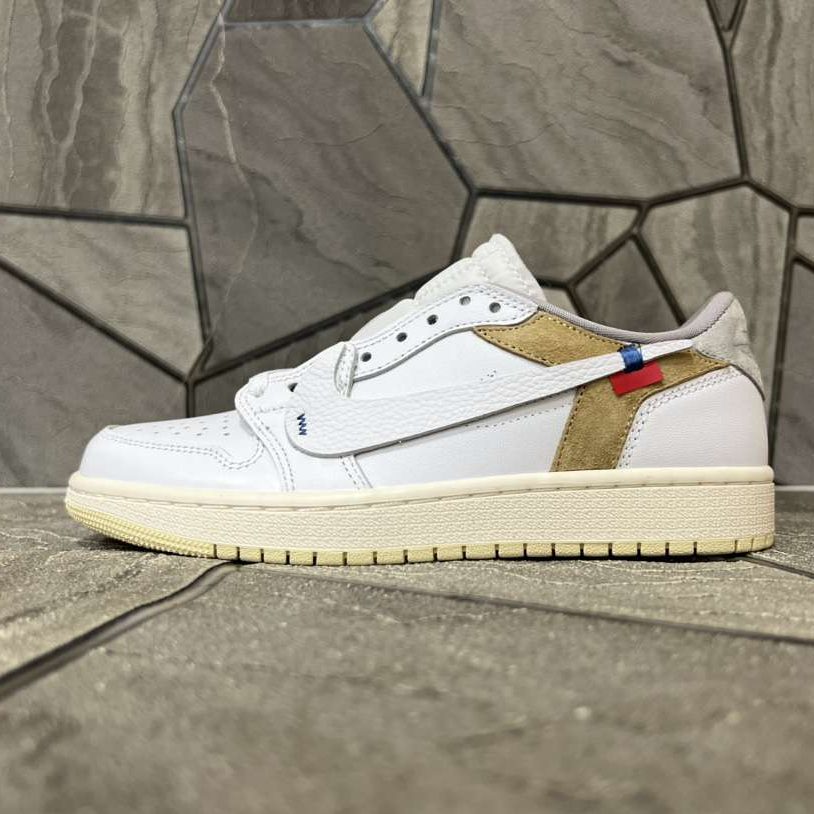 KICKWHO Off-White x Air Jordan 1 Low 'Custom' White Brown