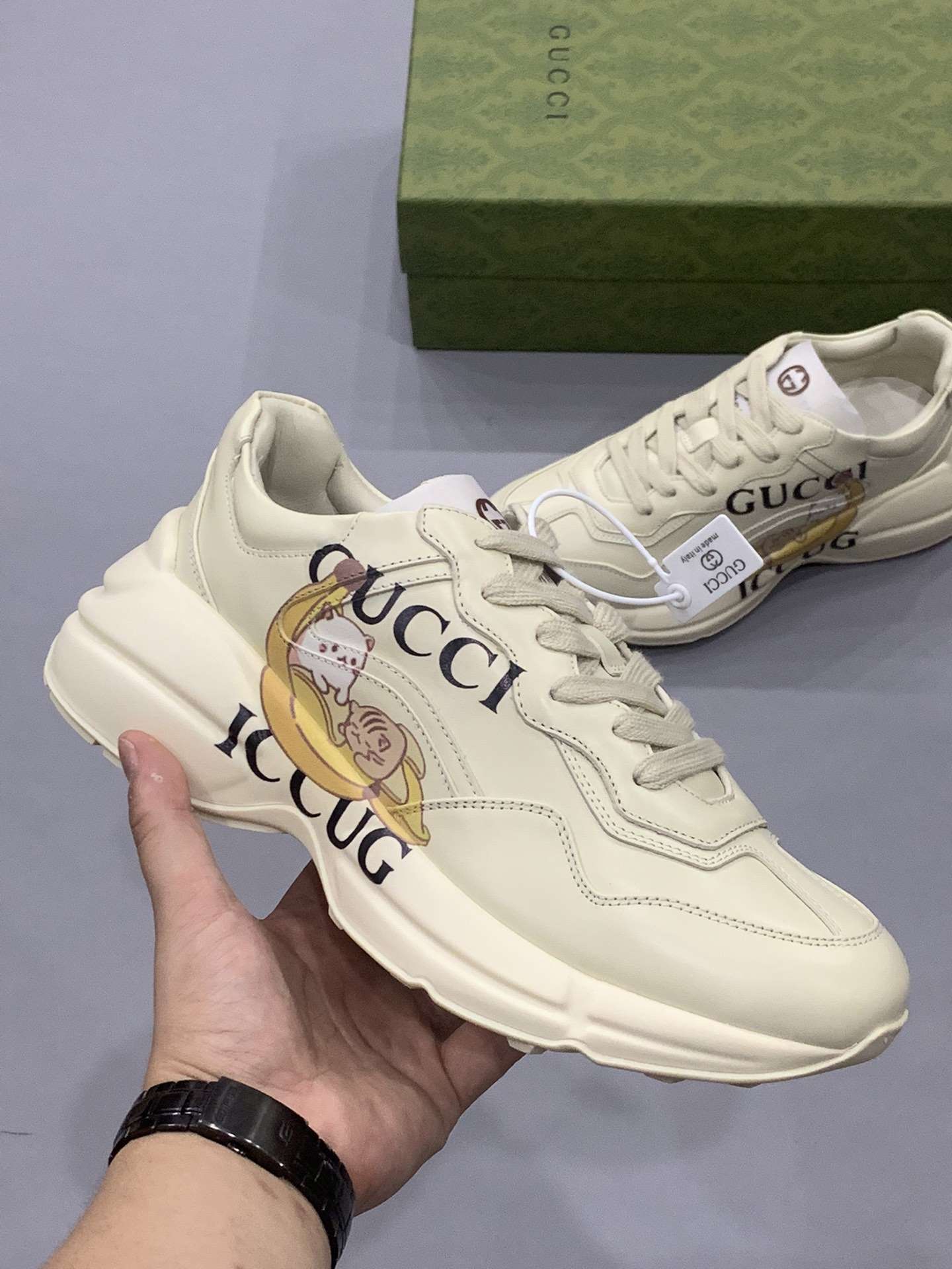 KICKWHO Gucci Rhython Vintage Trainer Sneakers