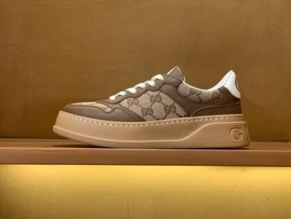 KICKWHO Gucci Screener GG Embossed High-Top Sneaker Brown