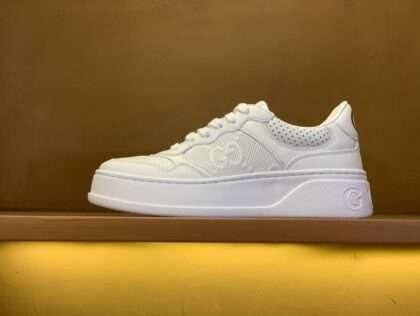 KICKWHO Gucci Screener GG Embossed High-Top Sneaker White