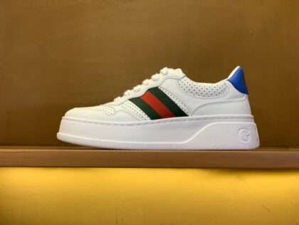 KICKWHO Gucci Screener GG Embossed High-Top Sneaker White Blue