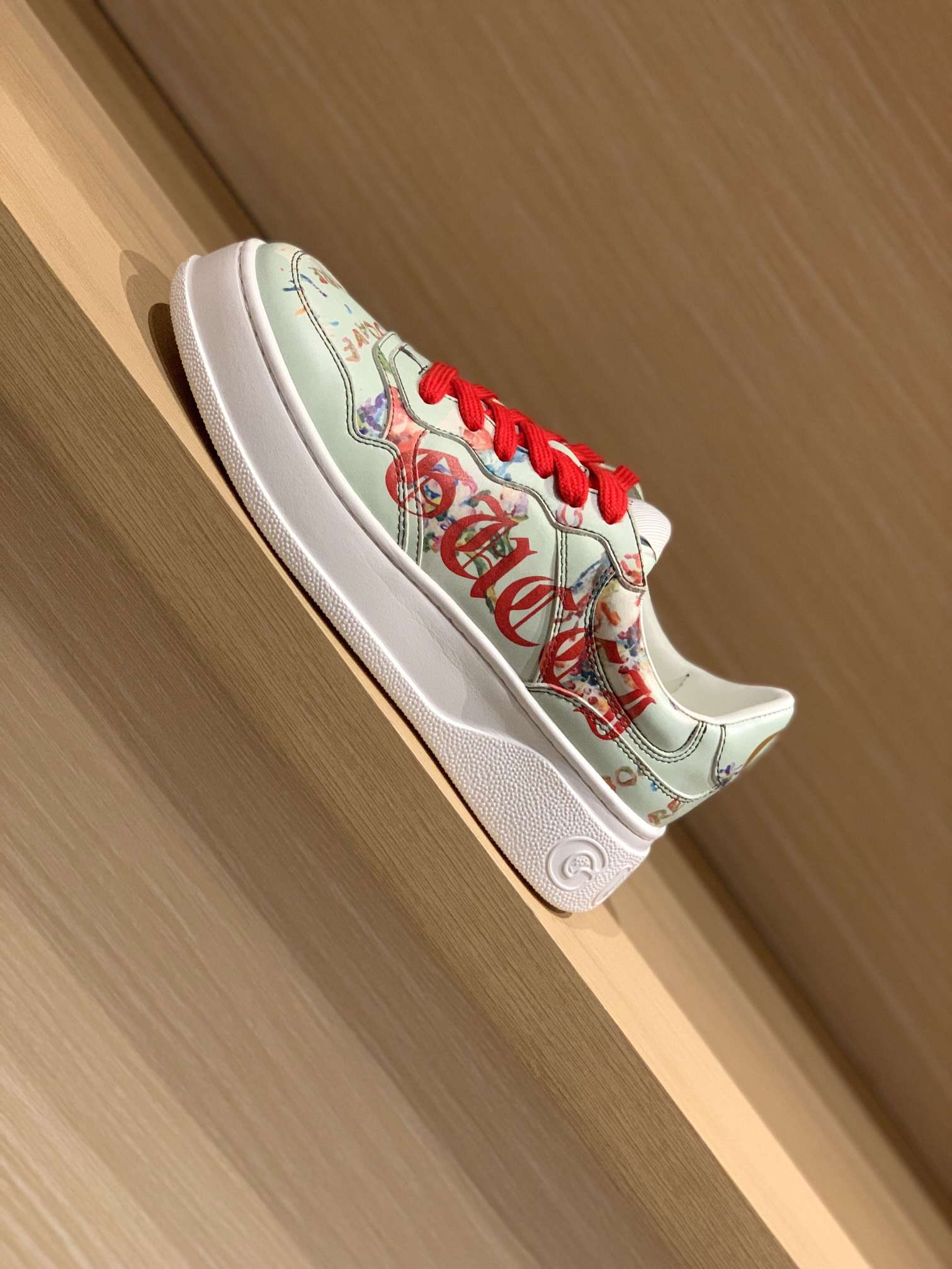 KICKWHO Gucci Screener GG Embossed High-Top Sneaker Green Red - Image 2