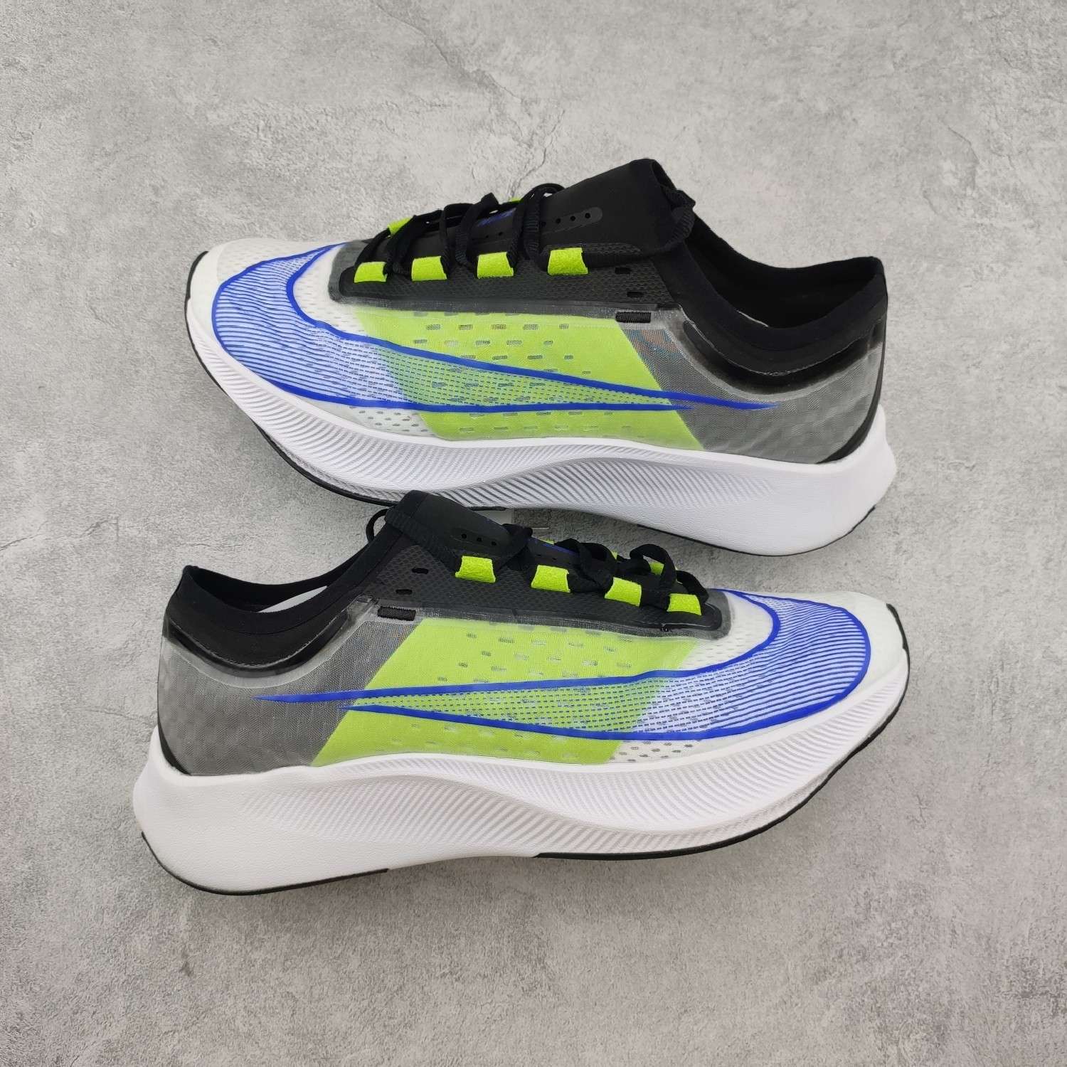 KICKWHO Nike Zoom Fly 3 White Racer Blue Cyber Black - Image 2