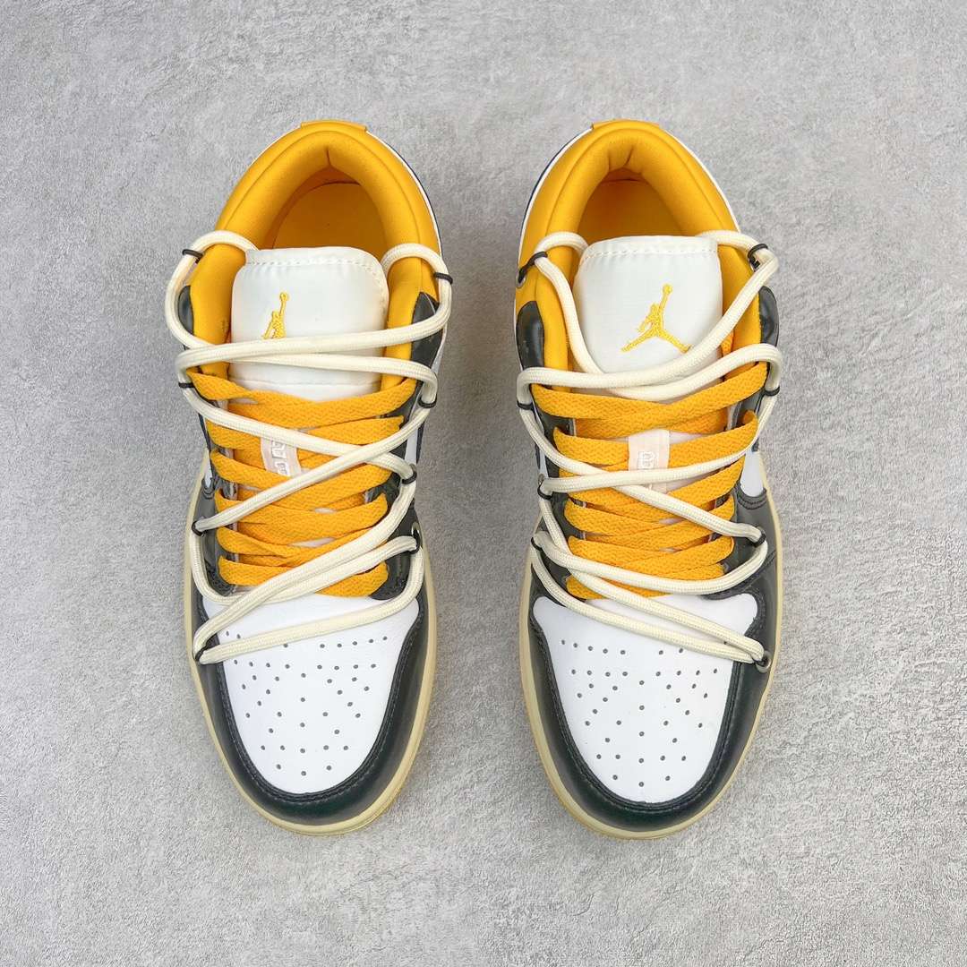 KICKWHO Air Jordan 1 Low Yellow Black - Image 2