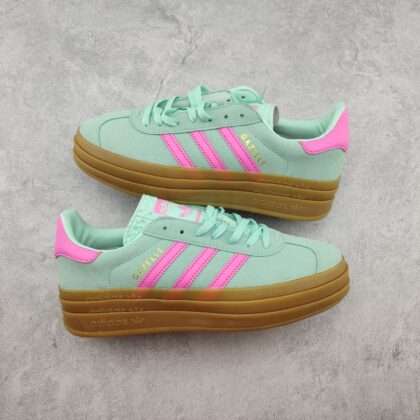 KICKWHO Adidas Originals Gazelle Bold W Platform Sneakers in Mint Green