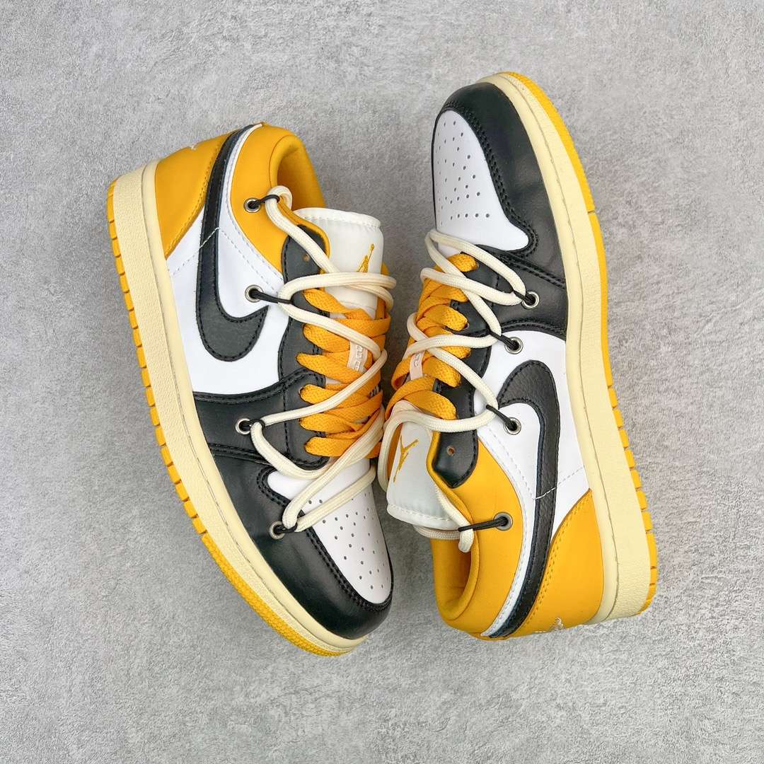 KICKWHO Air Jordan 1 Low Yellow Black - Image 3