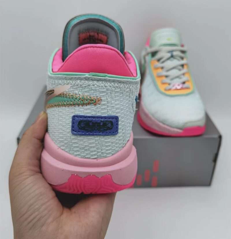 KICKWHO Nike LeBron 20 Sneakers Pink Mint Green - Image 5