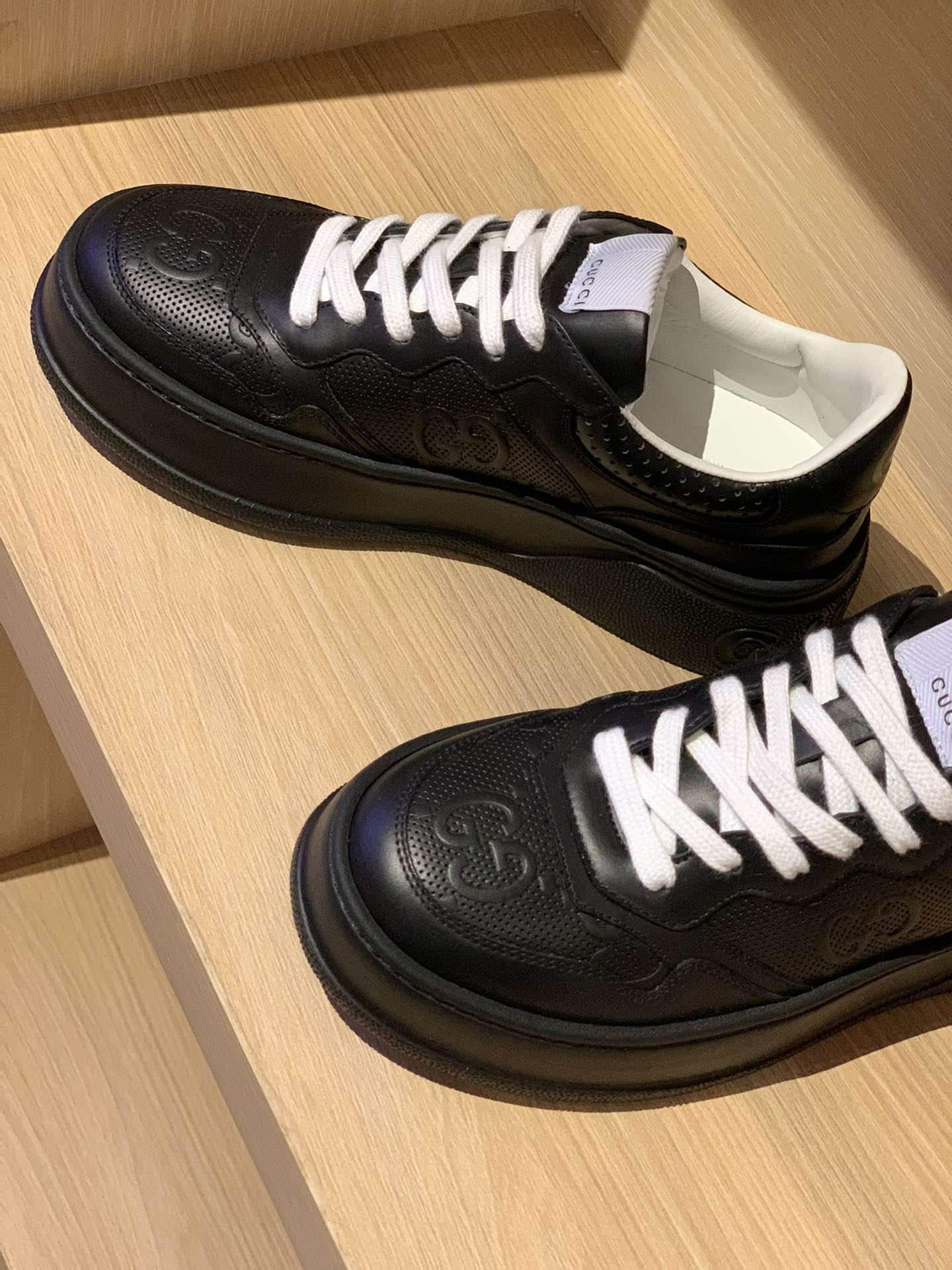 KICKWHO Gucci Screener GG Embossed High-Top Sneaker Black - Image 4