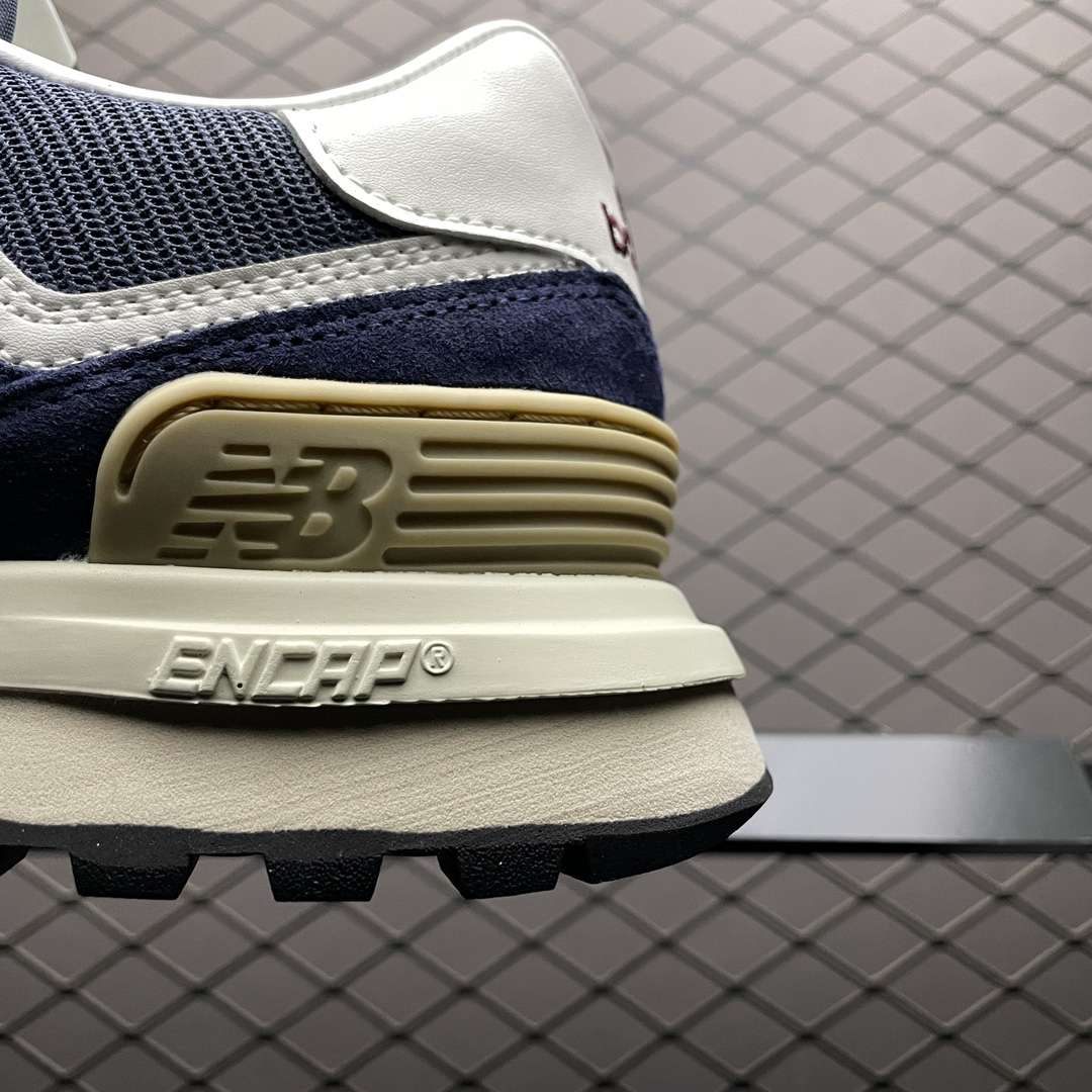 KICKWHO New Balance U574LGBB Navy White Beige - Image 4