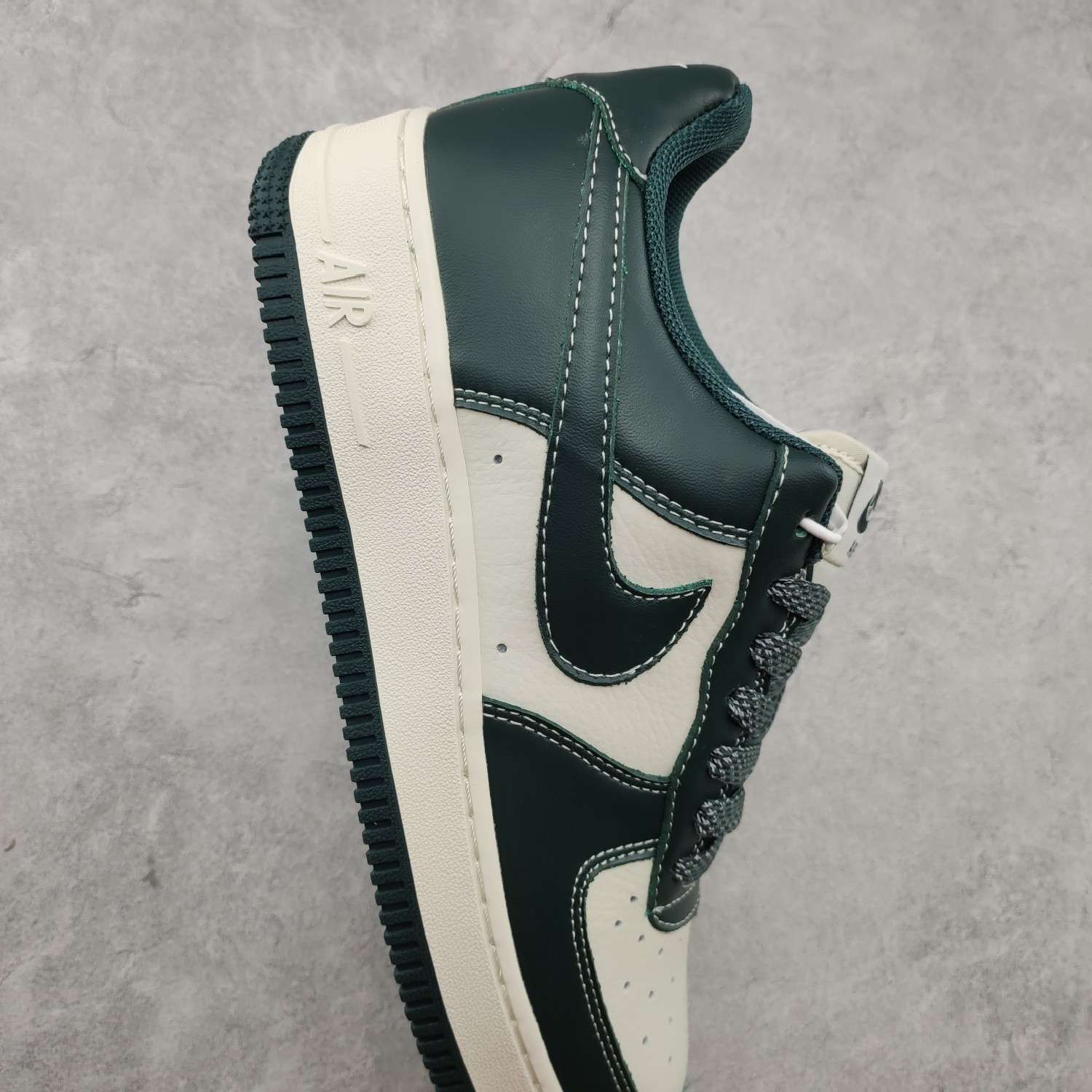 Kickswho Nike Air Force 1 Low ’07 Beige White Army Green - Image 5