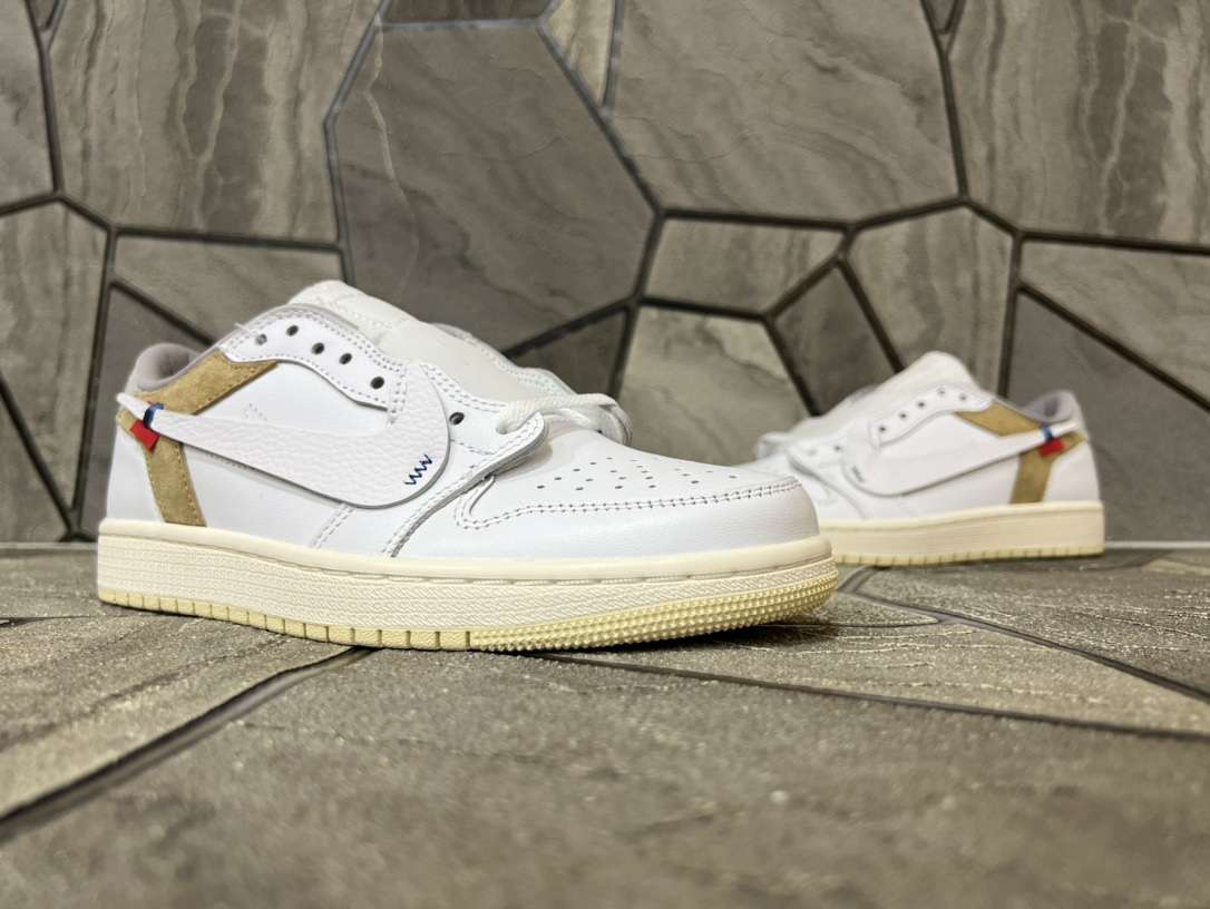KICKWHO Off-White x Air Jordan 1 Low 'Custom' White Brown - Image 6