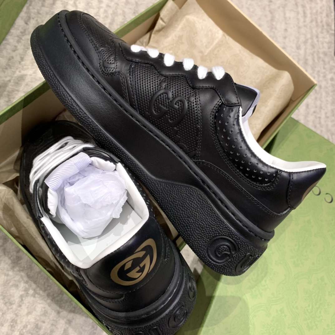 KICKWHO Gucci Screener GG Embossed High-Top Sneaker Black - Image 6