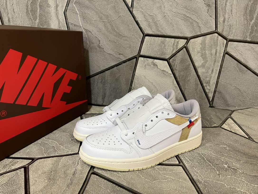KICKWHO Off-White x Air Jordan 1 Low 'Custom' White Brown - Image 9