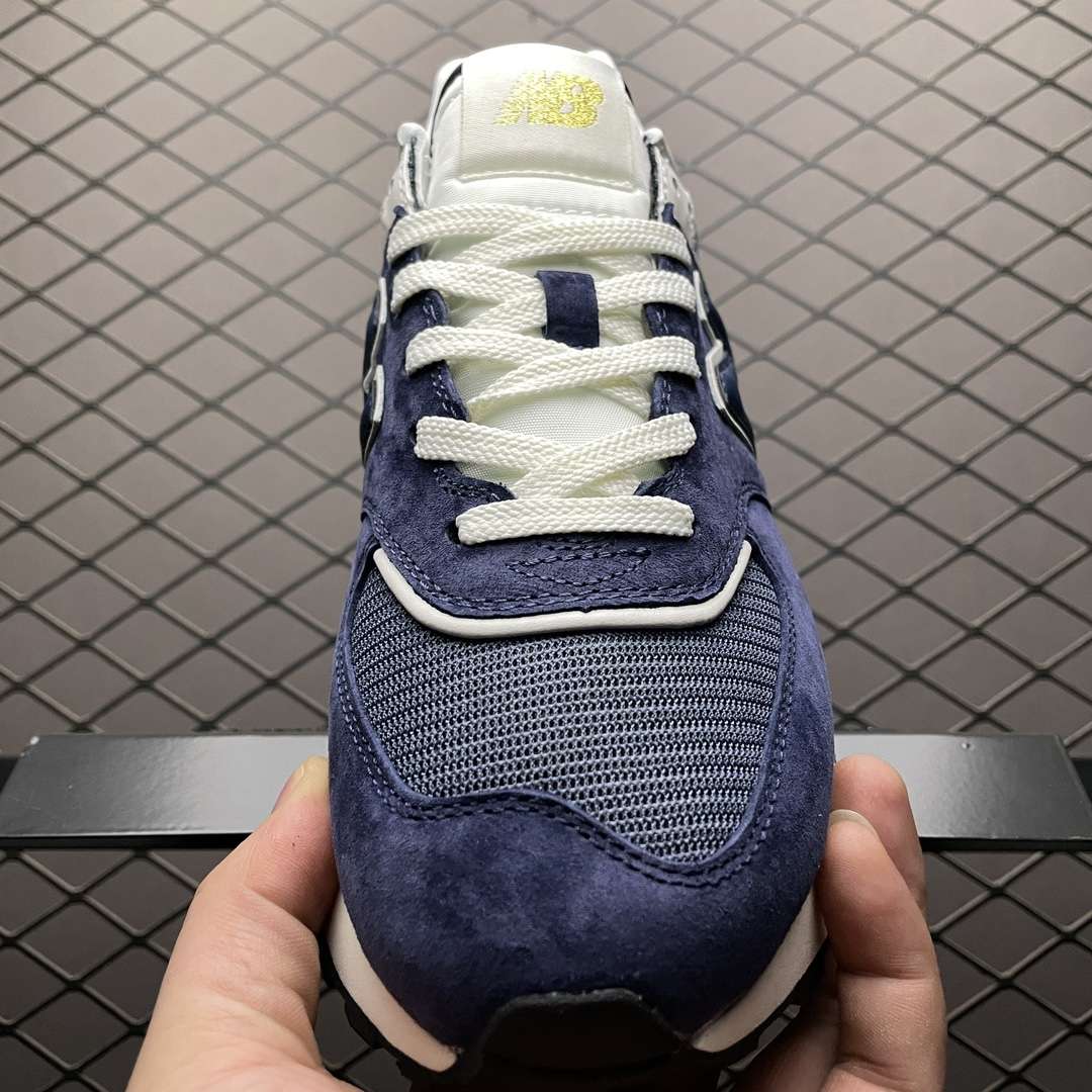 KICKWHO New Balance U574LGBB Navy White Beige - Image 8