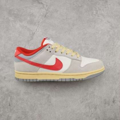 Kickswho Nike Dunk Low "Grey/Red" Athletic Department