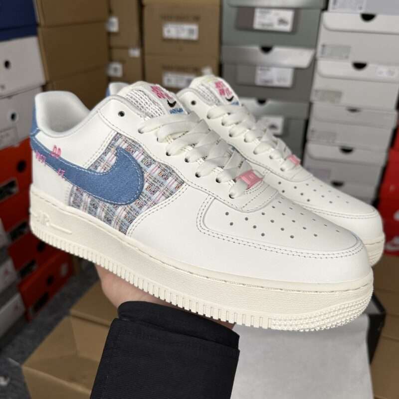 Kickswho Nike Air Force 1  Denim Swooshes