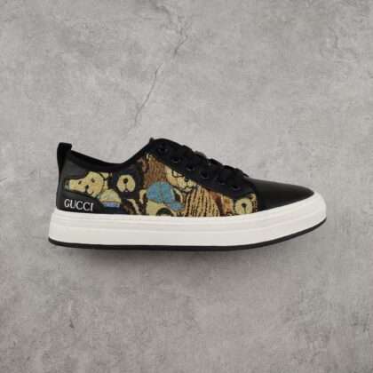 KICKWHO Gucci New Casual Shoes Printed Sneakers Black