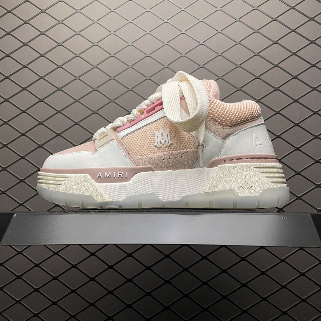 KICKWHO AMIRI White-Pink Bone Runner Sneakers For Women