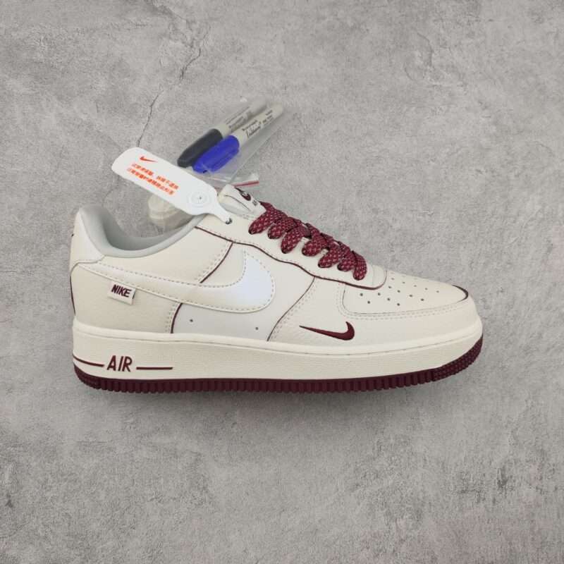 Kickswho Nike Air Force 1 07 Low SU19 Rice White Wine Red