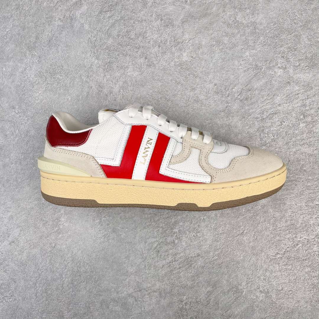 Kickswho LANVIN Sneakers White Red Grey