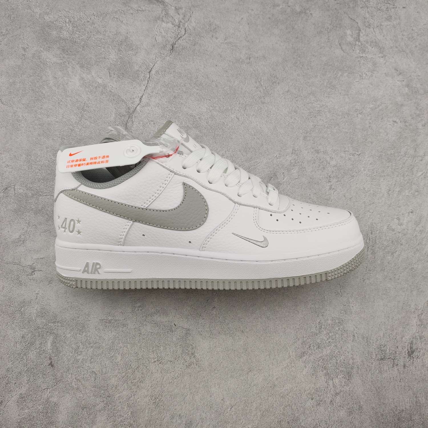 Kickswho Nike Air Force 1'07 40th Anniversary White Grey