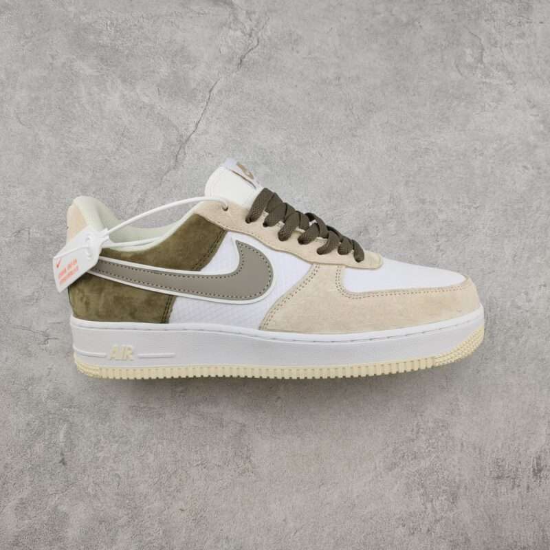 Kickswho Nike Air Force 1 07 Low White Light Brown Chocolate