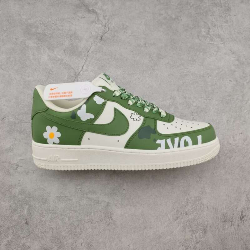 Kickswho Nike Air Force 1 07 Low Olive Green Beige