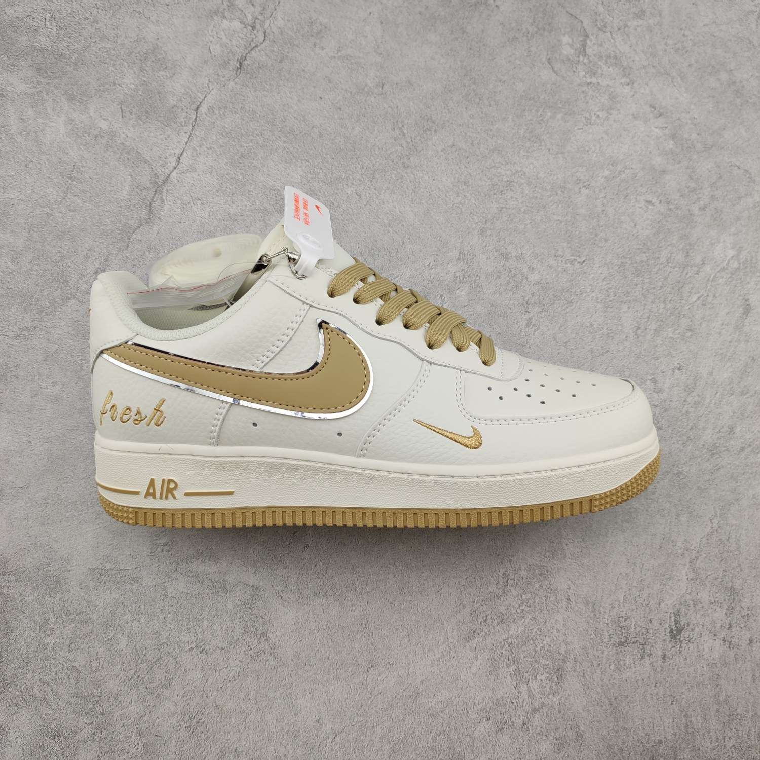 Kickswho Nike Air Force 1 07 Low Keep Fresh Beige Khaki Sliver