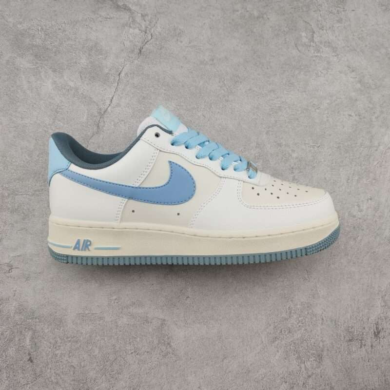 Kickswho Nike Air Force 1 07 Low Beige Light Blue