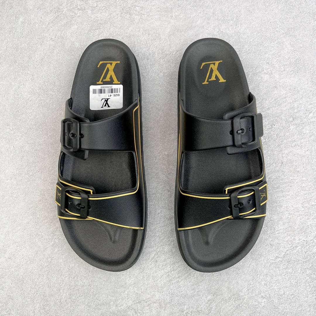 KICKWHO Louis Vuitton Trainer Slides Black Yellow - Image 2