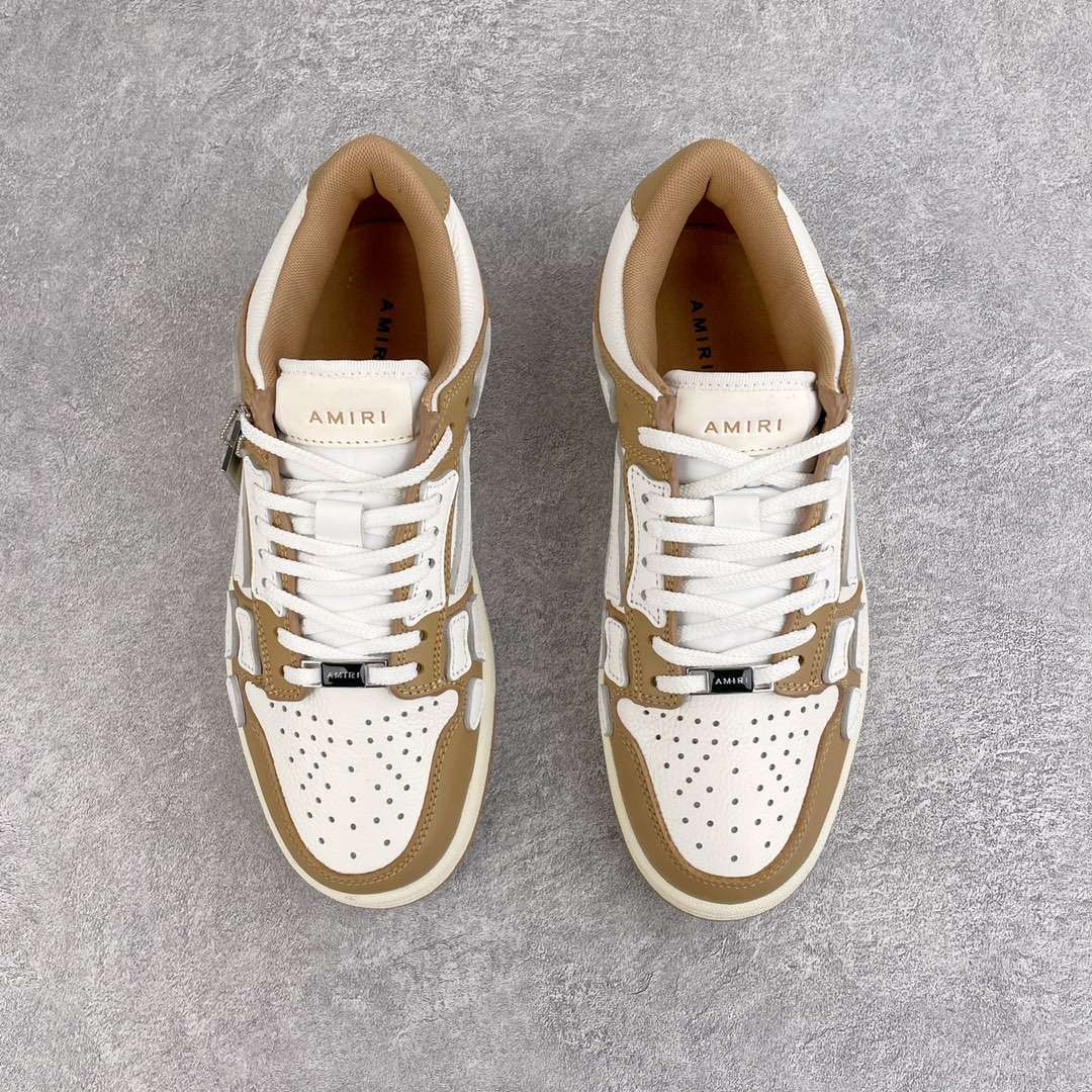 KICKWHO AMIRI Brown And White Low Skel Top Sneaker - Image 2