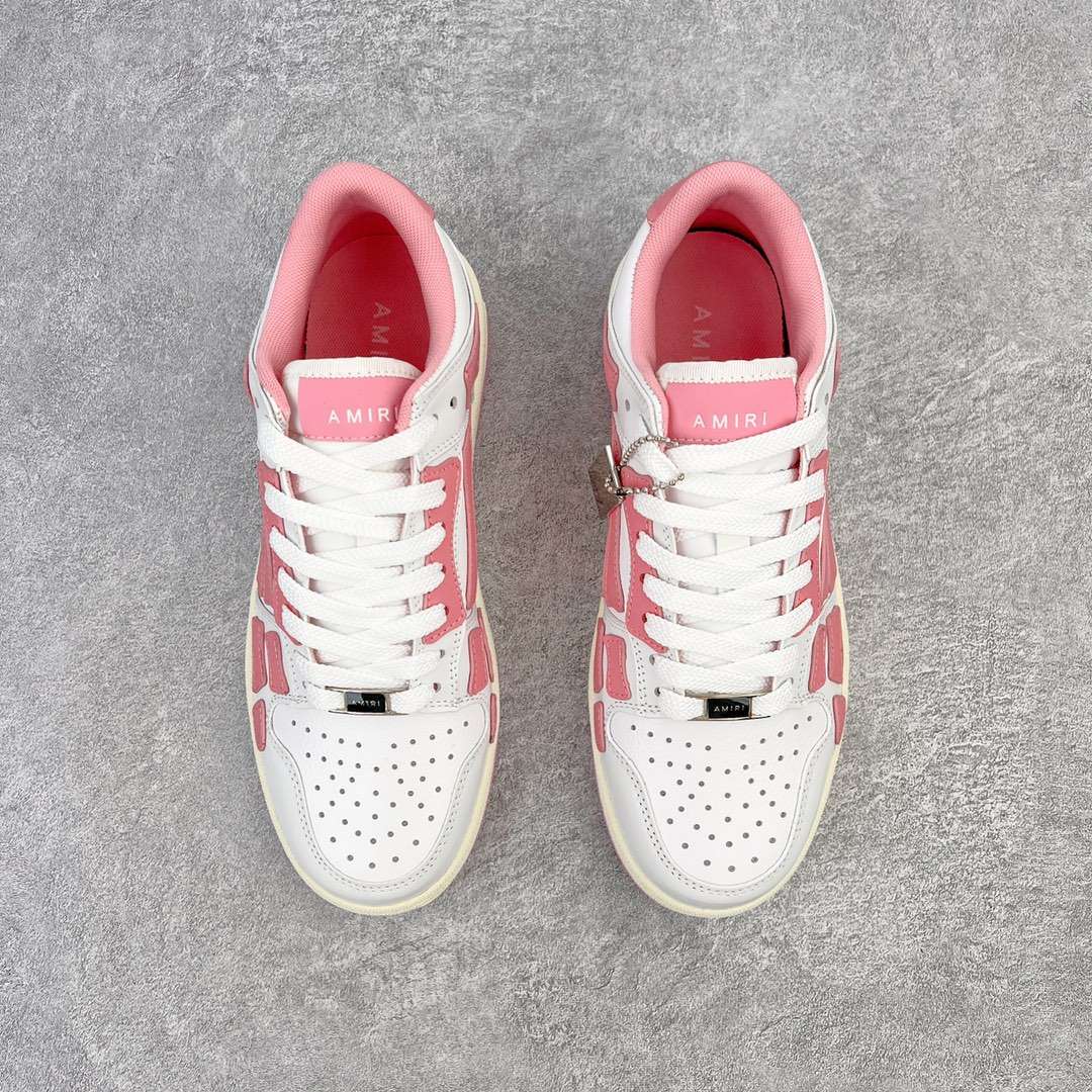 KICKWHO AMIRI White And Pink Low Skel Top Sneaker - Image 2